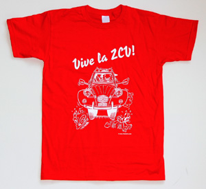 Red "VIVE LA 2CV!" T-Shirt